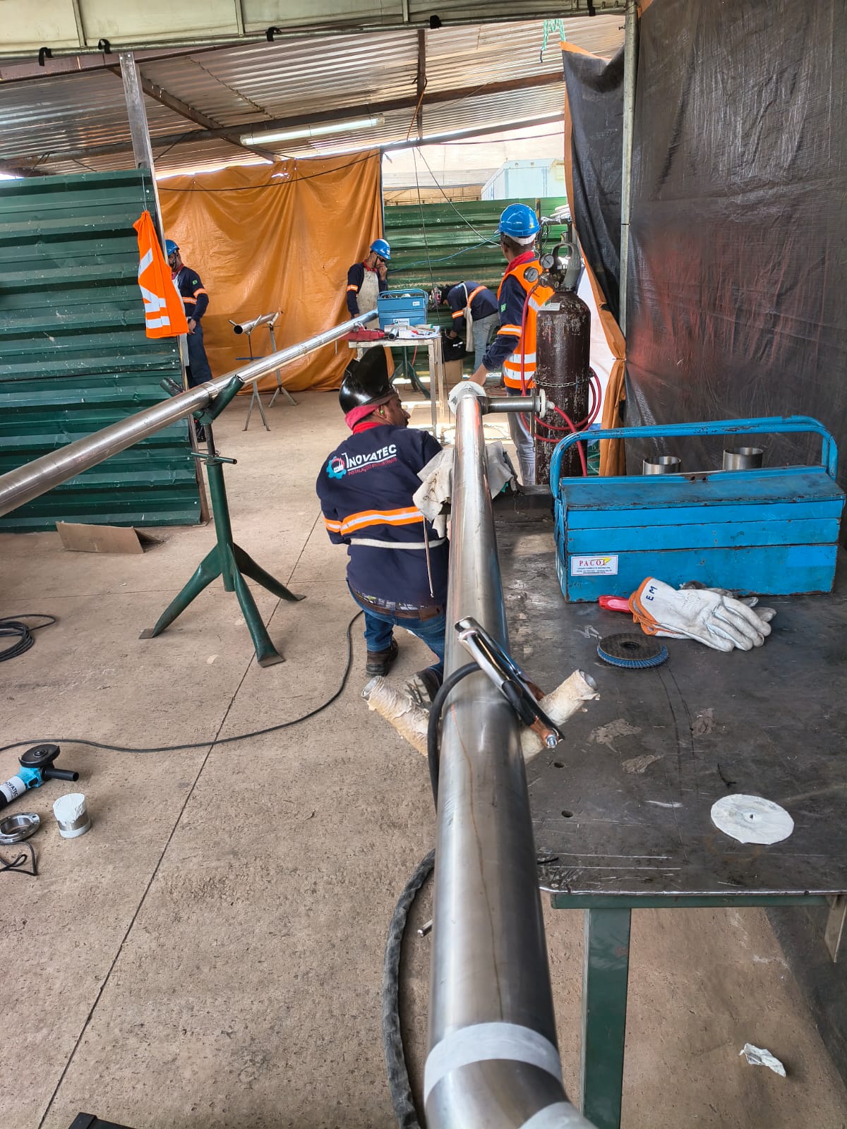 Soldagem TIG em tubulação industrial